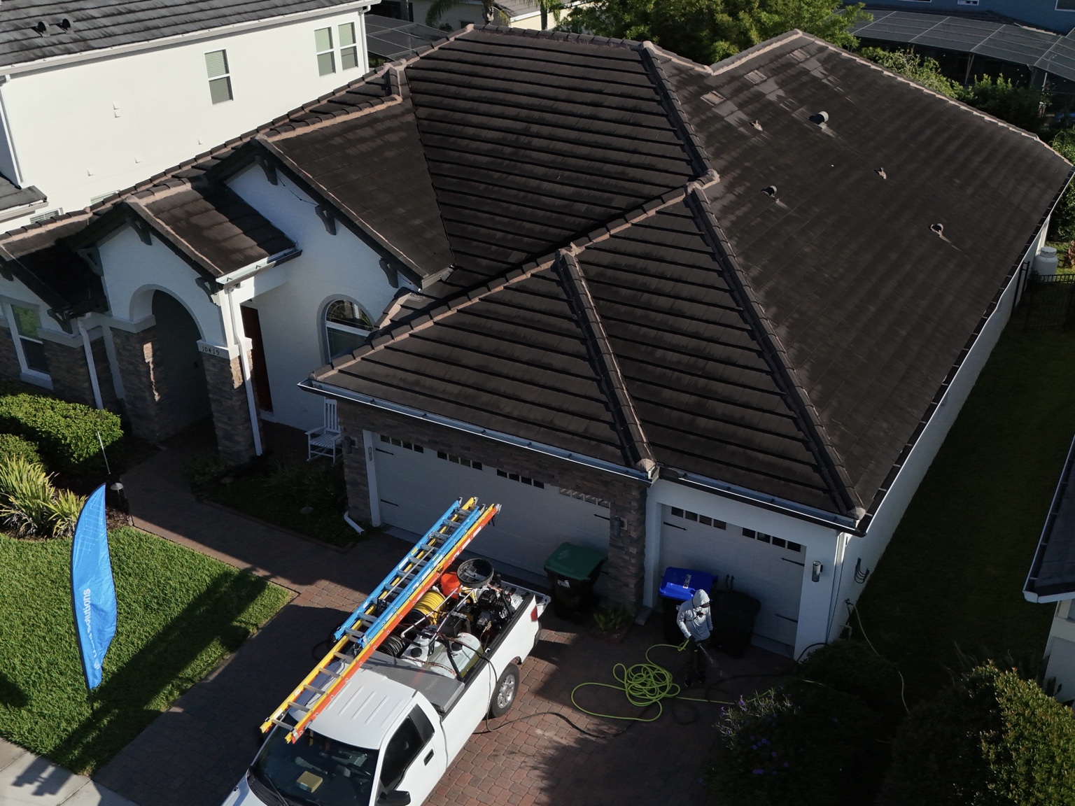 Roof Cleaning Before